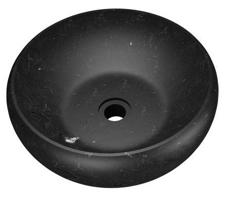 Mosdókagyló márvány LENIS Black Ø43 cm