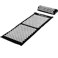 MOVIT Akupresszúrás matrac párnával 130 x 50 cm fekete