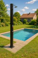 Napelemes kerti zuhany 35 L forgatható fej melegítés 60°C