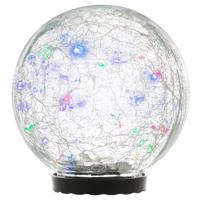 Napelemes világító üveggömb 25 LED többszínű 15 cm