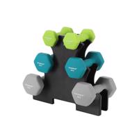 Neoprén súlyzó szett 1-3 kg állvánnyal