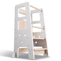 Növekvő tanulótorony gyerekeknek fehér állítható magasságú