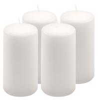 Oszlopgyertya szett 15 cm × Ø7.5 cm 4 db paraffinból fehér