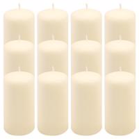 Oszlopos gyertya készlet 11,5 cm Ø 6 cm 12 db krém