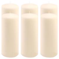 Paraffin gyertya 25 cm 30 óra égési idő 6 db krém szín