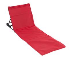 Párnázott strandszőnyeg háttámlával piros összecsukható