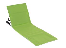 Párnázott strandszőnyeg háttámlával zöld összecsukható