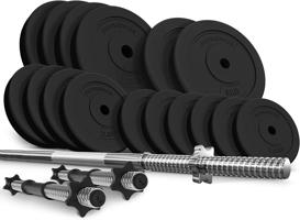 PHYSIONICS Súlyzó készlet tárcsákkal csillagzárral 78 kg