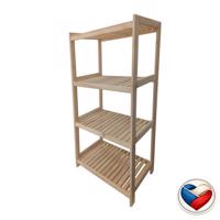 Polcos állvány 4 polc133 x 80 x 43 cm fenyő cseh gyártmány