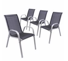 Rakásolható kerti székek 4 db szett