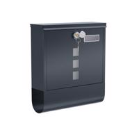 SONGMICS Falra szerelhető postaláda újságtartóval antracit