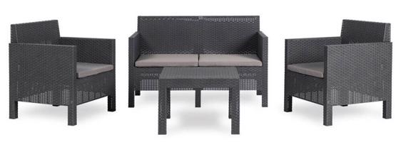 TOOMAX Kerti műanyag készlet PENELOPE 4 SEATER grafit