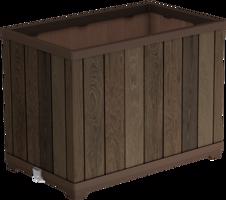 Virágcserép DECO RECTANGLE TALL WALNUT