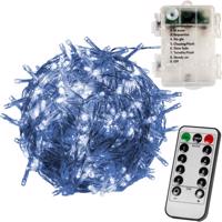 VOLTRONIC® Fényfüzér 100 LED Hideg fehér 3AA elem + vezérlő