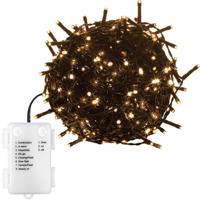VOLTRONIC® Fényfüzér 100 LED Meleg fehér sötét 3AA elem